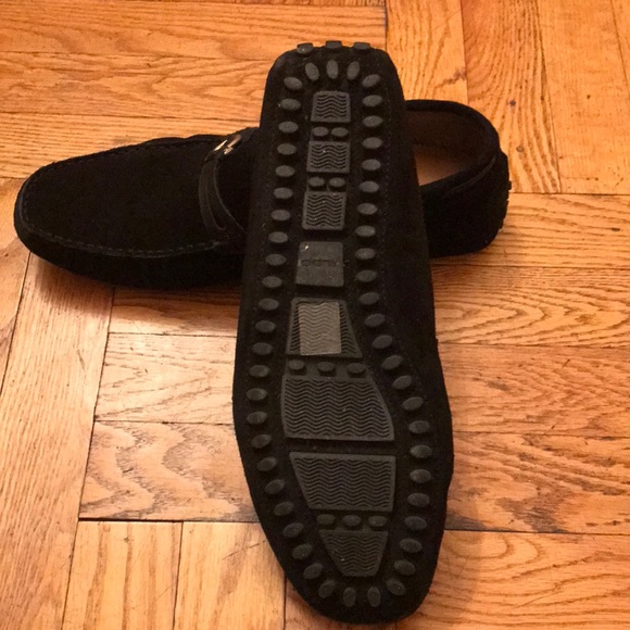 Loafers black suede